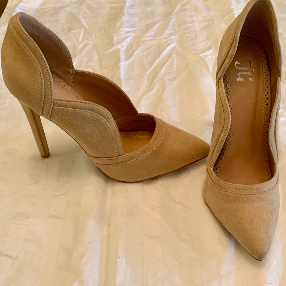 JG Heels- Nude Suede